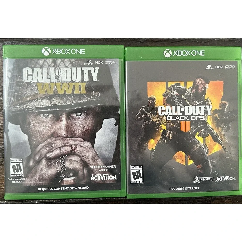 Call Of Duty WWII And Call Of Duty Black Ops,‎ Lot Of 2, Microsoft Xbox One